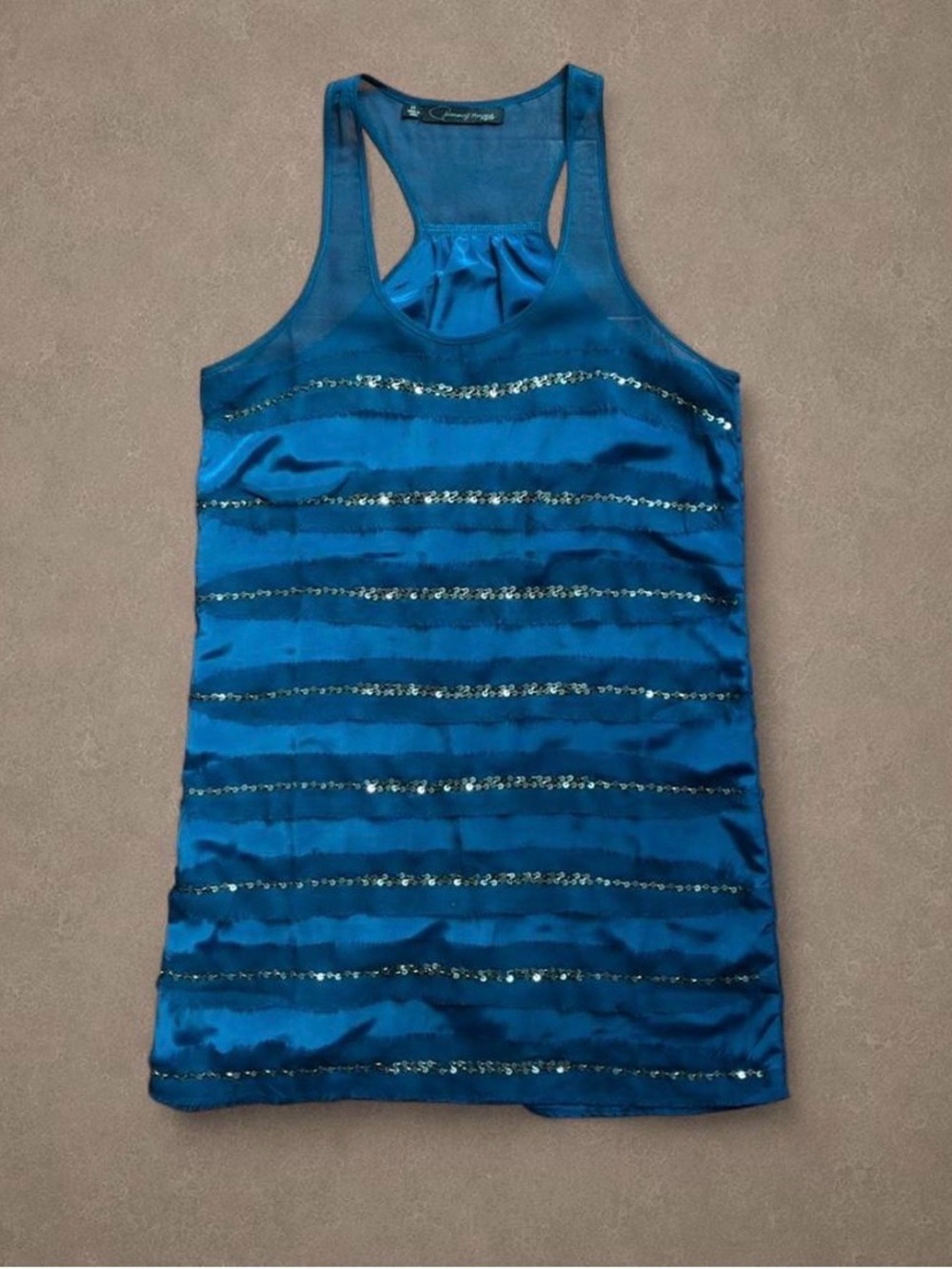 Blue Chiffon Tunic Party Top/Mini Dress From Pattern by J. Kincaid Original